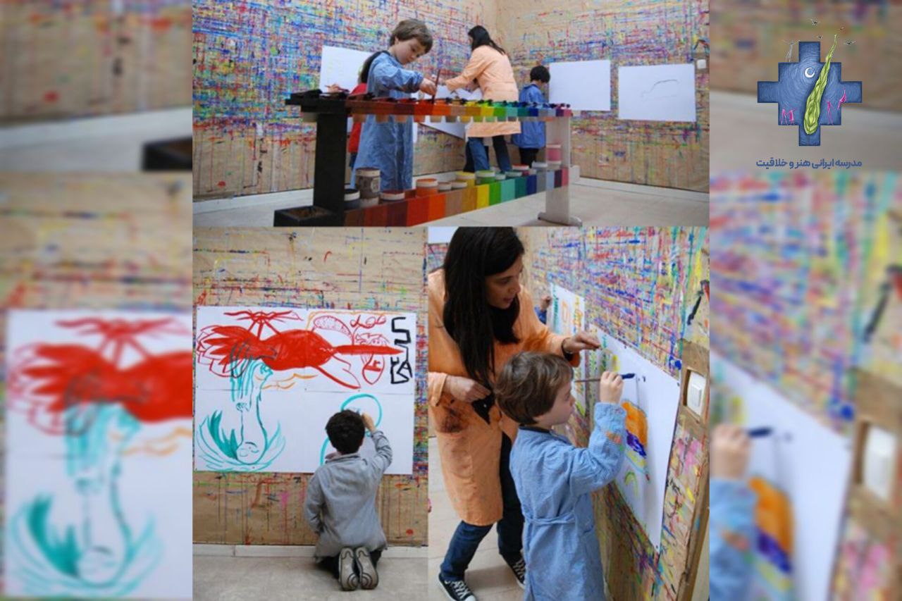 کودکان در حال فعالیت های هنری
